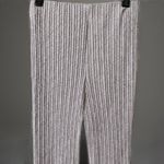 Urban Outfitters NWT Rosie Light Grey Ribbed High-Waisted Kick Flare Pants, Sml Photo 6