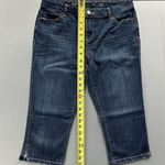 Simply Vera Wang Women’s Blue Dark Wash 10P Petite Mid Rise Capri Stretch Denim Photo 0