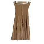 Bardot  Size XL  Pleated Skirt Buttons Midi Buttons Slit Ribbed Photo 1