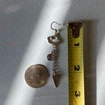 Handmade funky grunge punk street style swirl cloud spiky unisex chain dangle earrings ⭐️🍃🌀 Photo 4