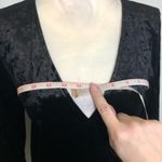 Planet Gold NWOT Black Velvet Faux Wrap Top Blouse Photo 6