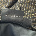 Kasper Vtg 80s 90s  Wool Blend Skirt Metallic Tweed High Waist Midi Black Gold 10 Photo 4