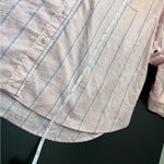 Universal Threads ✨ Universal Thread Women’s Pink Striped Button Down Shirt Relaxed Fit Small Photo 9