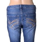 Rue 21  Womens Denim Blue Jeans Mid Rise Boot Cut Stretch Size 3 4 Short Photo 4