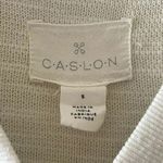 Caslon Nordstrom V-Neck Women’s White Front Zipper Long Sleeves SZ S #1251 Photo 5