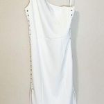 NWT Mare Mare Caliz One Shoulder White Lace Up Dress Photo 0