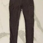 Athleta Pixy Drifter Textured Brown Activewear Leggings Womens Medium ZipPockets Photo 0