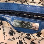 Nicole Lee  Blue Fold Over Clutch Purse Photo 3