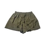 Faherty  Marina‎ Seersucker Short Olive Green Organic Cotton Relaxed Boho Photo 1