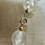 Vintage Yellow Frosted Beads Chunky Statement Necklace Photo 3