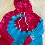 Chaser  Women’s Hot Pink and Turquoise Hooded Sweatshirt Photo 0