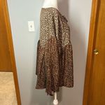 Hayden  Los Angeles Brown floral tie neck‎ babydoll top NEW size L Photo 3