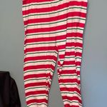 Place Adult Cotton Pajama Pants in Red, White, and Green Stripes Size XL Photo 5