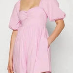Abercrombie & Fitch • Abercrombie puff sleeve babydoll romper pink small Photo 0