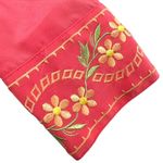 Diane Von Furstenberg  Vintage Floral Embroidered Silk Button-Up Blouse Large Photo 12