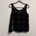 J.Crew NEW Black Velvet Tank Top Stewart Tartan Plaid size 6 Academia Holiday Photo 5