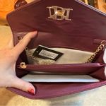 Badgley Mischka Purple Crossbody Bag with Gold Hardware and Quilted Design Photo 4