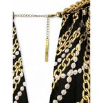Michael Kors | S | Short Sleeve Chiffon Printed Gold Chain Detail Dress Womens Black Photo 3