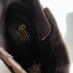 Franco Sarto Dotty Brown Leather Zip Chunky Heel Ankle Booties w/ Straps… Photo 5