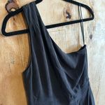 J.Crew  100% Silk One Shoulder Black Mini Dress Sz 6 Photo 2