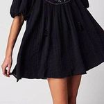 Free People NEW  Rosa Linda Embroidered Mini Dress Size Small Oversized $148 Photo 0
