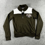 Victoria's Secret PINK ‎ 1/4 Zip Sweatshirt Women XS Zip Floral Graphic Print Y2K Photo 0