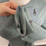 Athleta Moto Jacket Sweatshirt Knit Fleece Lined Zipper Pockets Minimalist Green Photo 5