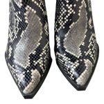 Marc Fisher Boots Womens 7M Black Gray Oshay Pointed Snakeskin Western Cowgirl Photo 4