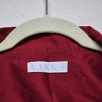 LAKE Pajama Set Women's Small Red Long Sleeve Top Pants Sleepwear Piped Trim Photo 1