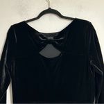 Talbots  Velvet Bow Cut Out Fit and Flare Dress Black Size 8 Holiday NYE Party Photo 4