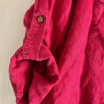 Ralph Lauren Lauren Red 100% Linen Button Down Shirt Women' Sz medium Photo 5