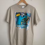 MTV Brand MTV Graffiti Logo Beige Short Sleeve Graphic T-Shirt Large Photo 0