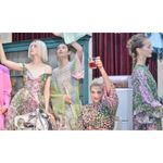 Natasha Zinko Pink & Green Sakura Floral Print Sweetheart Midi Dress Size 8 Photo 4