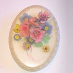 Vintage Off White Unique 3D Brooch Flower Boho Shoulder Pin Photo 1