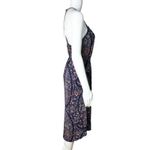 Lucky Brand Dress Womens Small Blue Red Paisley Print Midi Bohemian Festival Photo 1