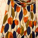 Tory Burch  Nellie Skirt Tan Multicolor tuplis cotton ruched waist Photo 1