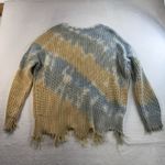 Main Strip  Plus 2X Sweater Oversized Slouchy Tie Dye Distressed V-Neck Chunky Photo 9