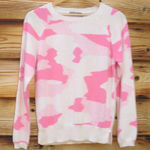 NWT Brodie Pink Cashmere Camo Sweater Pullover Pink Size XS Photo 0