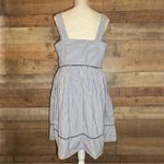 Lands' End Navy Striped Seersucker Summer Dress size 14 Nautical Classic Preppy Photo 2