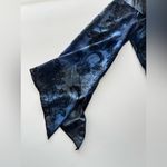 Top dark blue beaded Slit sleeveses stretchy whimsical artsy Black Size M Photo 4