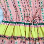 Gibson Latimer  Sleeveless Stripe‎ Print Midi Dress Orange Peach Size Large New Photo 7