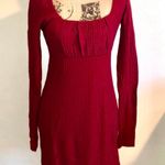 ROW A Ribbed Knit Long Sleeve Dress L Red Size L Photo 2