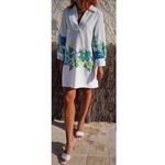 ZARA  Jual Flower Print Collar Dress, Size XL New w/Tag Photo 13