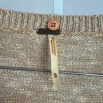 Free People Zip Up Cardigan Sweater Minimalist Brown Cotton Blend size M Photo 3