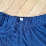 Roxy Navy Blue Soft Ribbed Lettuce Edge Comfy Shorts - Small Photo 4