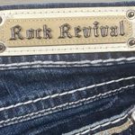 Rock Revival Easy Crop Jeans Women's Size 26 30x26 Boris Embroidered Distressed Photo 4