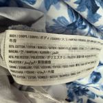 Abercrombie & Fitch Blue and White Floral Puff Sleeve Crop Top Sz XL Photo 5