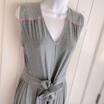 Matilda Jane  Grey Yellow Blue and Pink Tie Front V Neck Knit Accent Dress Medium Photo 1