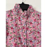 Hyacinth House Pink Multi Floral Puff Sleeve Maxi Dress Ruffle Collar Pockets M Size M Photo 3