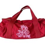 Bando I Was Told There'd Be Wine Red/ Pink Duffle Bag Red Photo 0